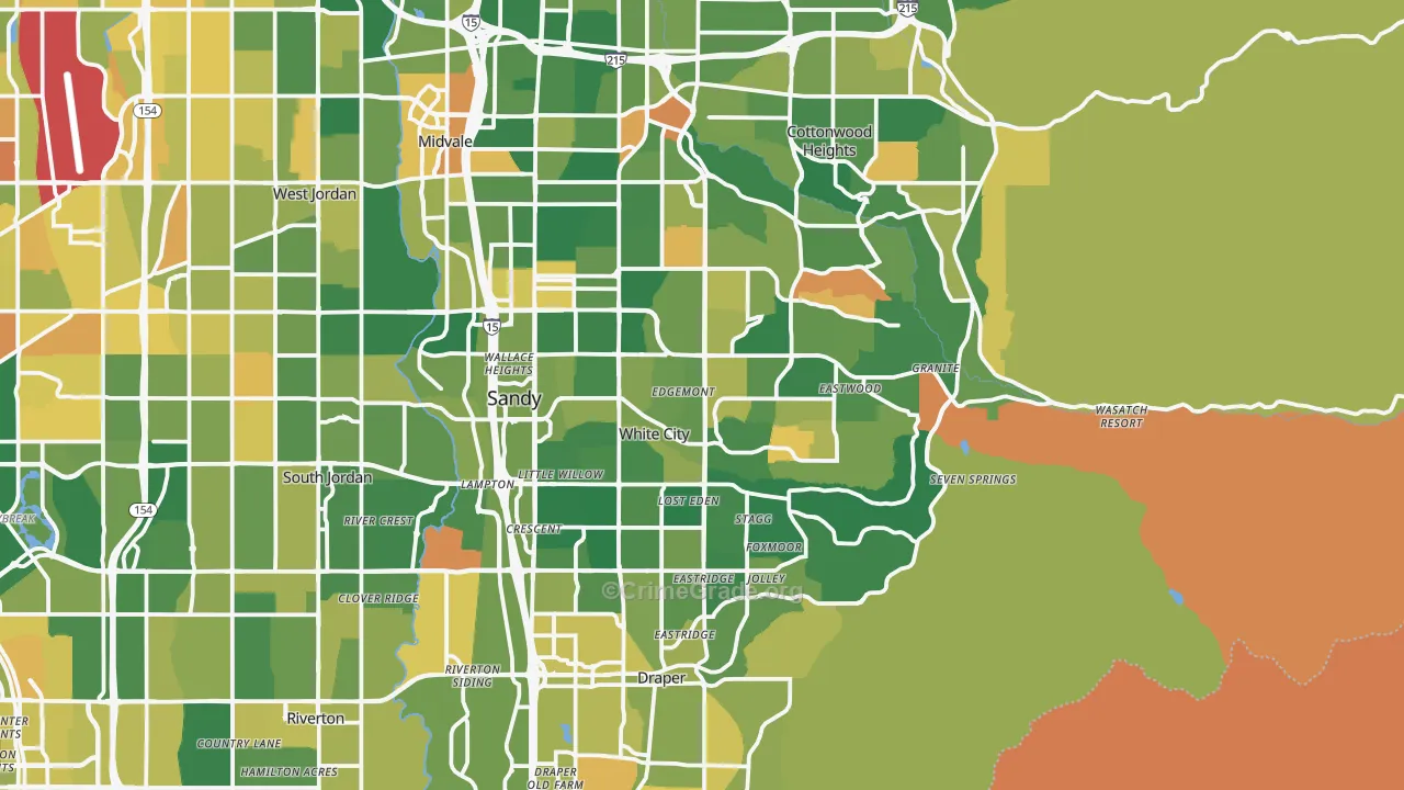 Sandy, UT Map of Murder Rates
