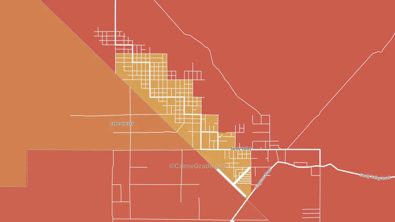 Sandy Valley, NV Map of Murder Rates