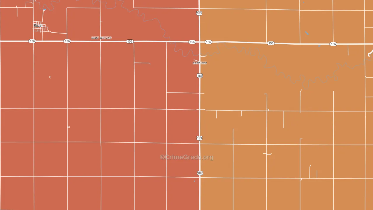 Sanford, KS Map of Murder Rates