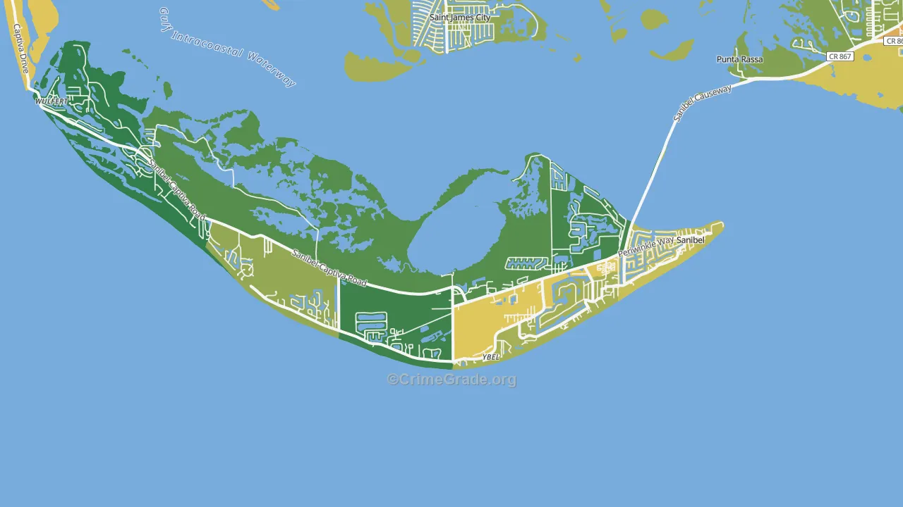 Sanibel, FL Map of Murder Rates