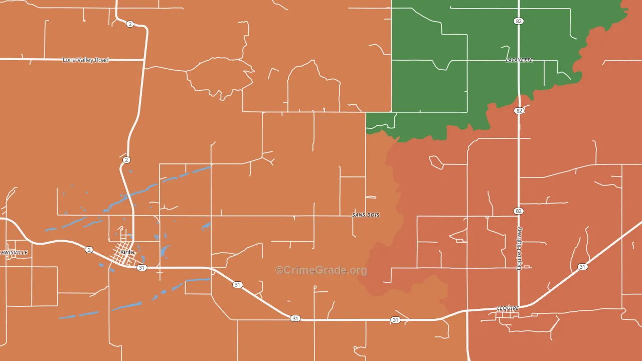 Sans Bois, OK Map of Murder Rates