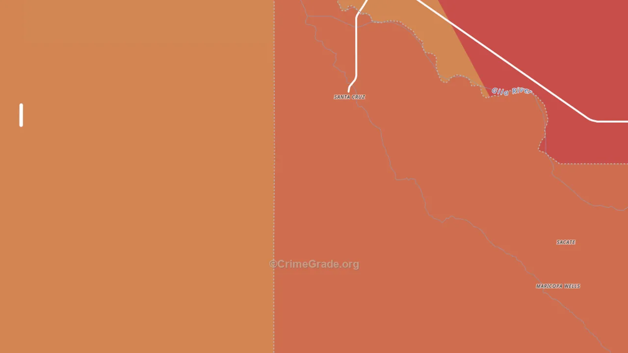 Santa Cruz, AZ Map of Murder Rates