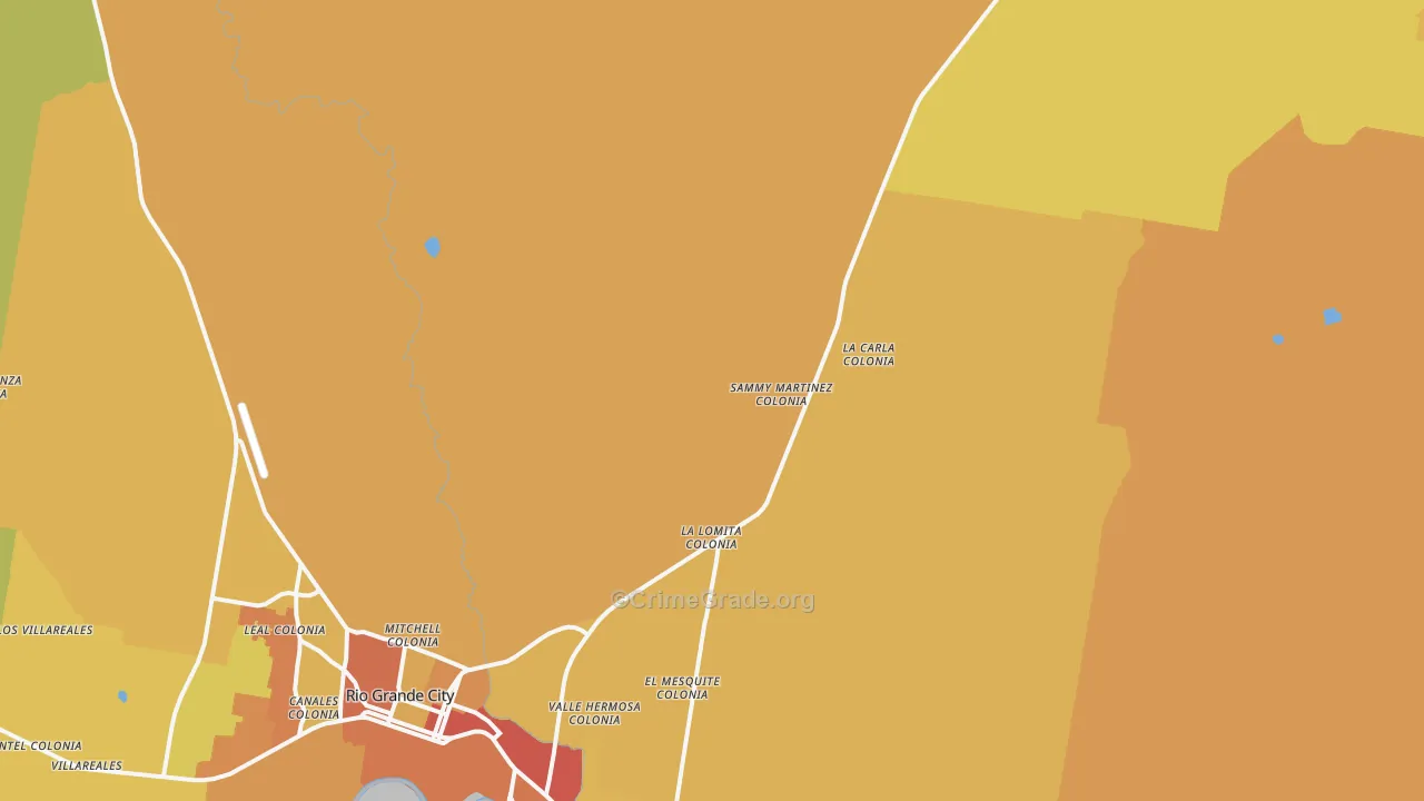 Santa Cruz, TX Map of Murder Rates