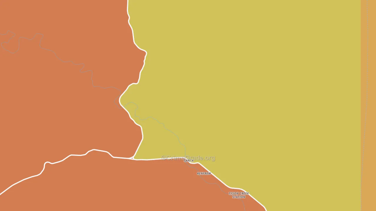 Santa, ID Map of Murder Rates