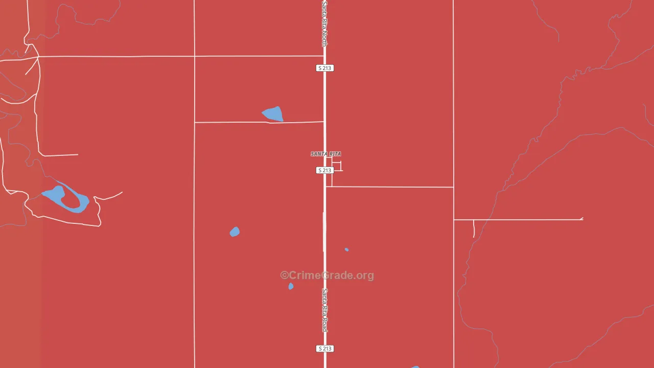 Santa Rita, MT Map of Murder Rates
