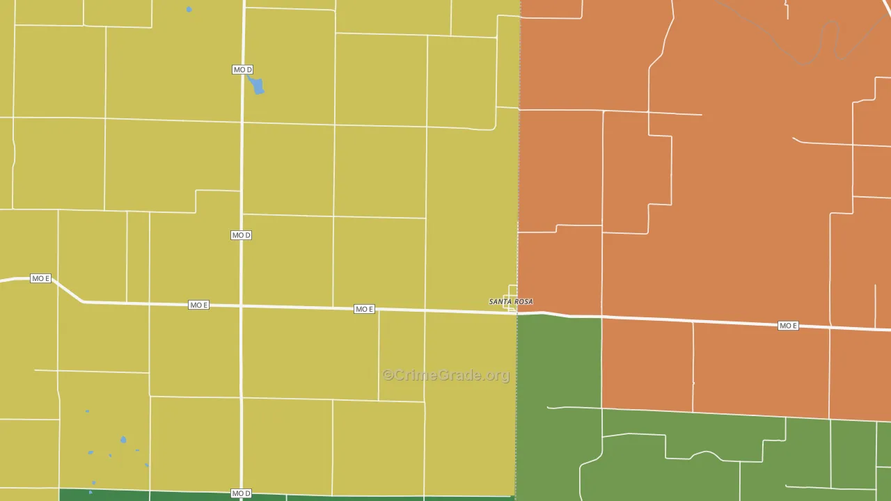 Santa Rosa, MO Map of Murder Rates
