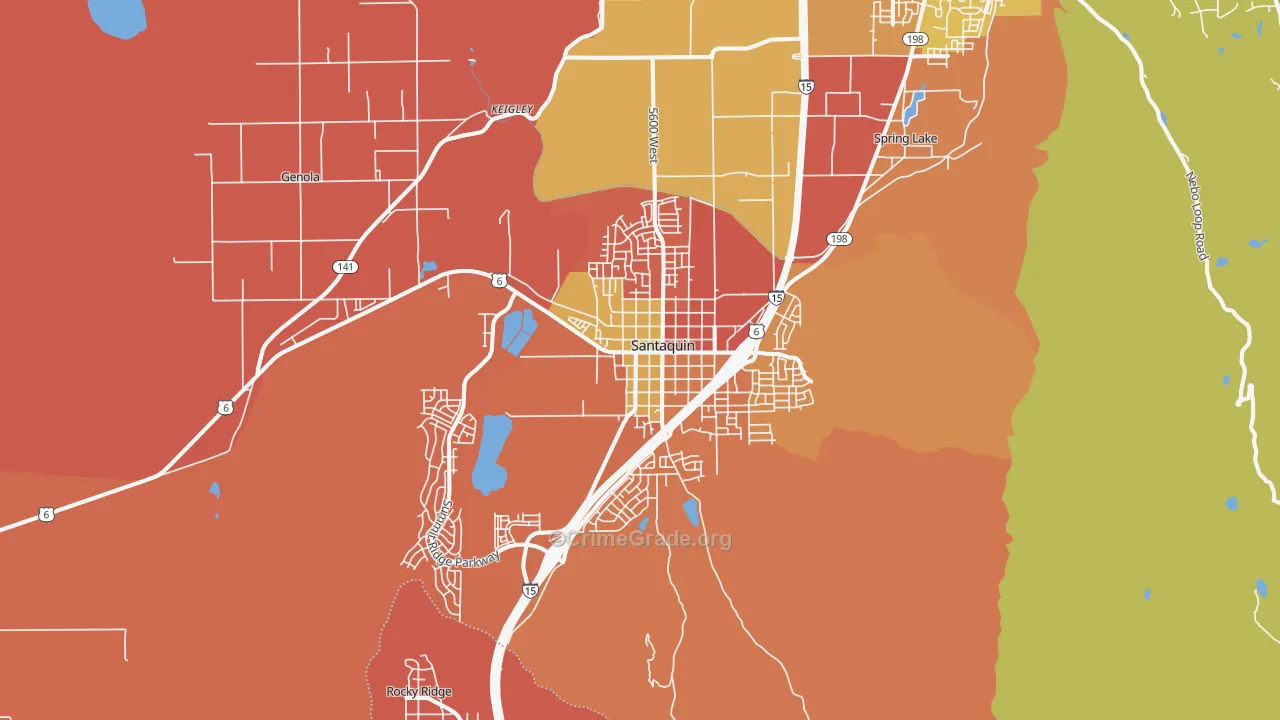 Santaquin, UT Map of Murder Rates