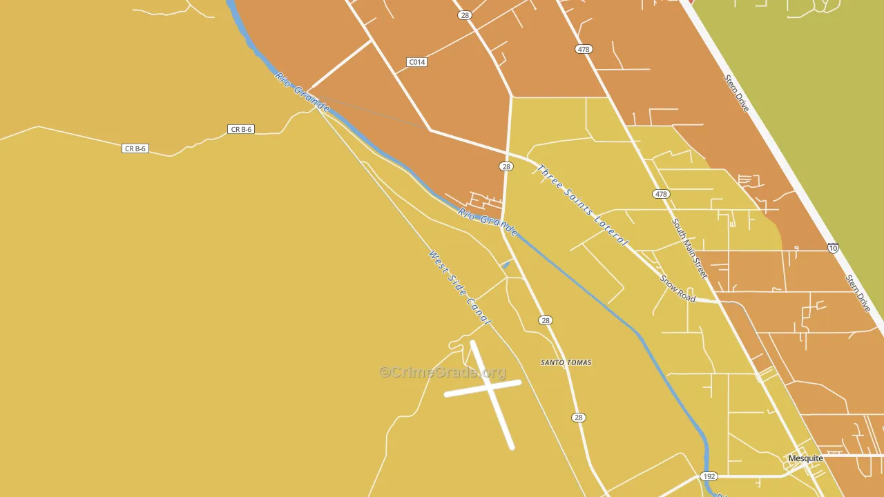 Santo Tomas, NM Map of Murder Rates
