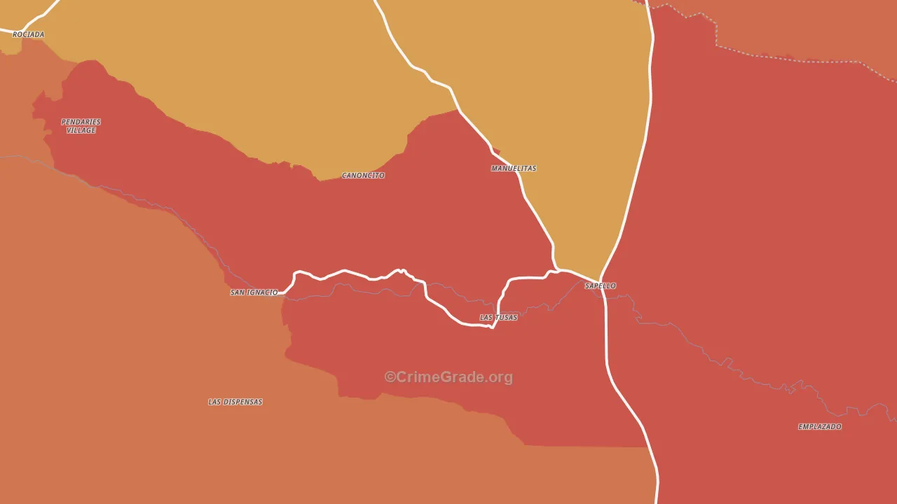 Sapello, NM Map of Murder Rates