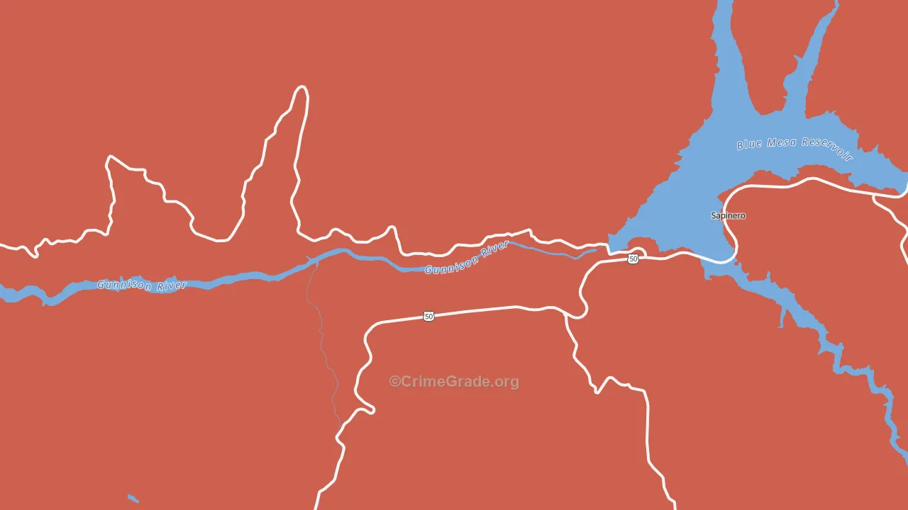 Sapinero, CO Map of Murder Rates