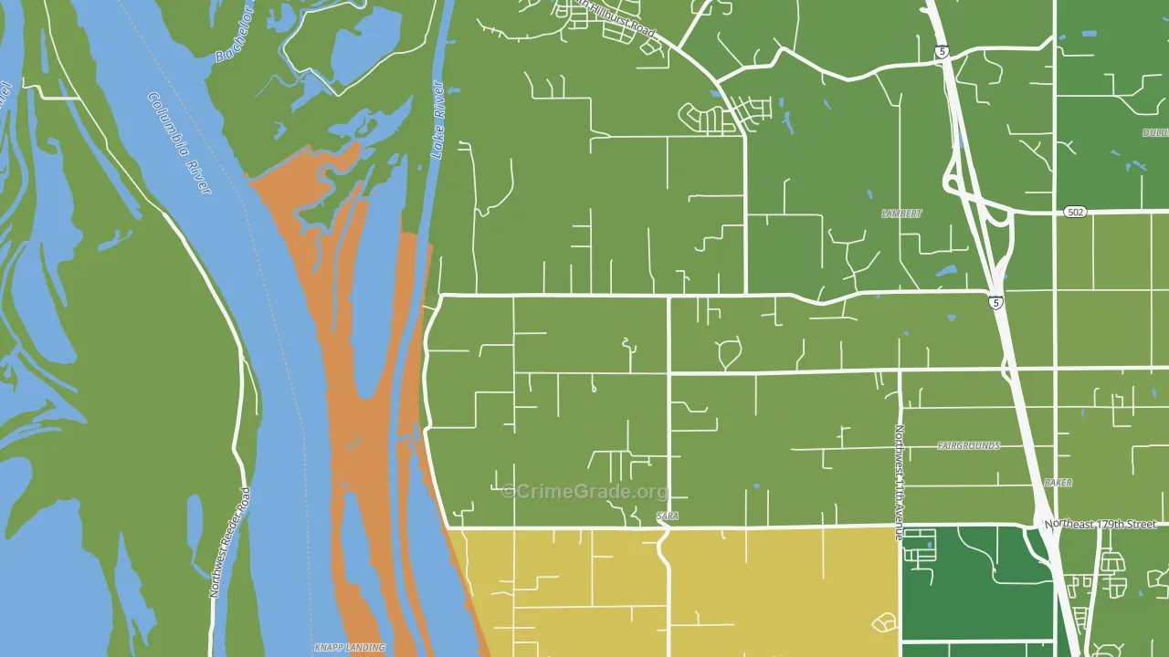 Sara, WA Map of Murder Rates