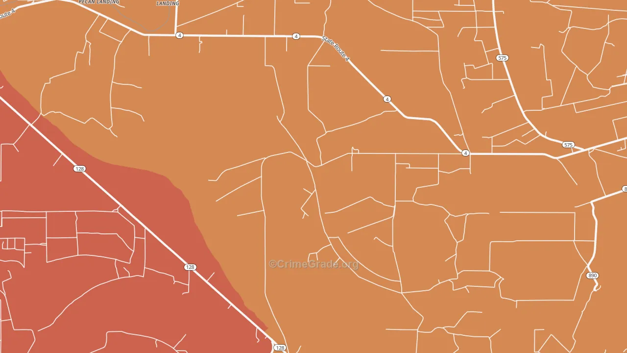 Saranac, LA Map of Murder Rates