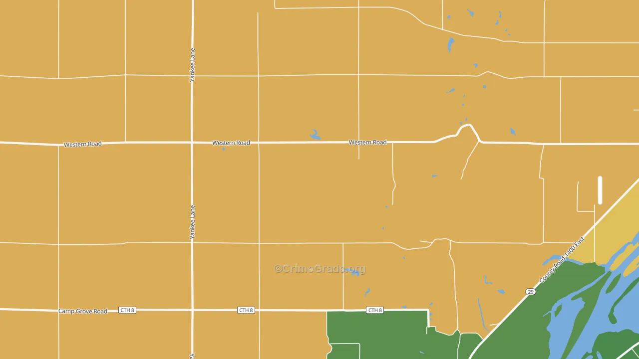 Saratoga Center, IL Map of Murder Rates