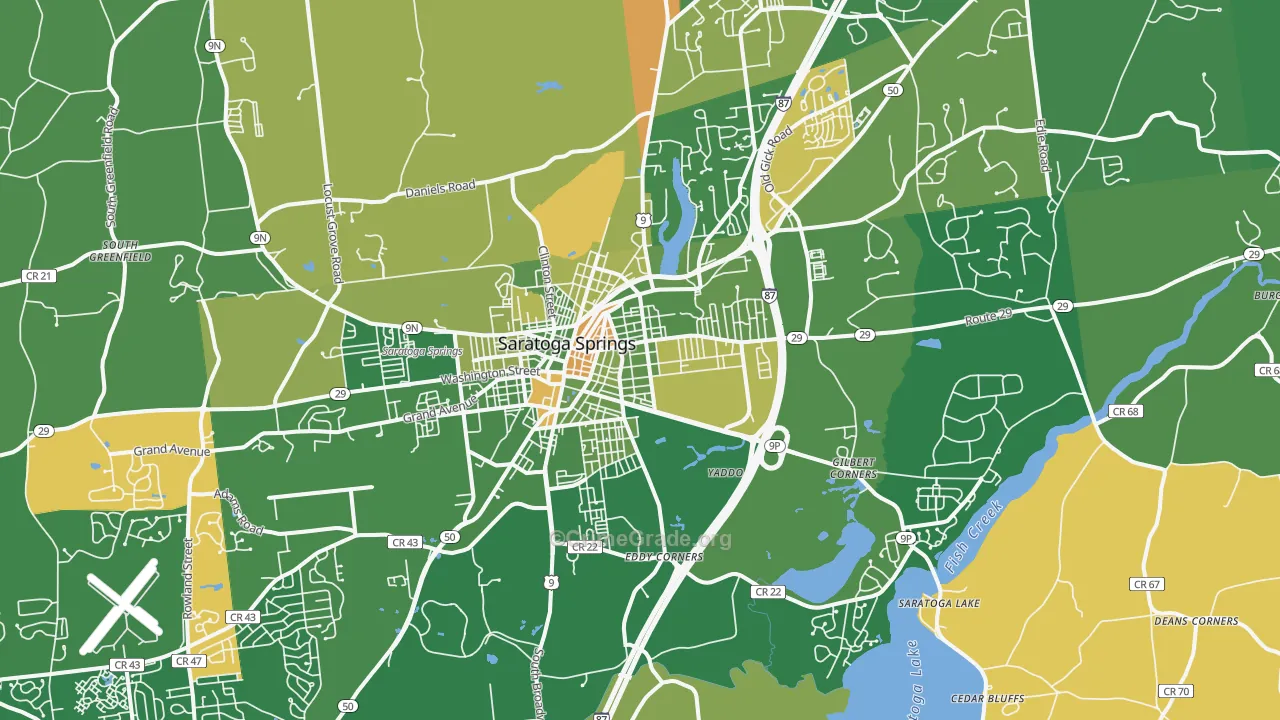 Saratoga Springs, NY Map of Murder Rates