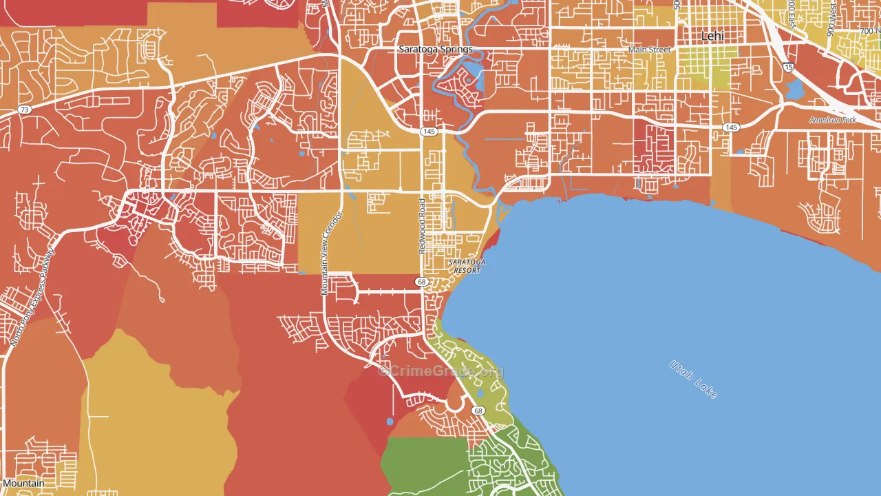 Saratoga Springs, UT Map of Murder Rates