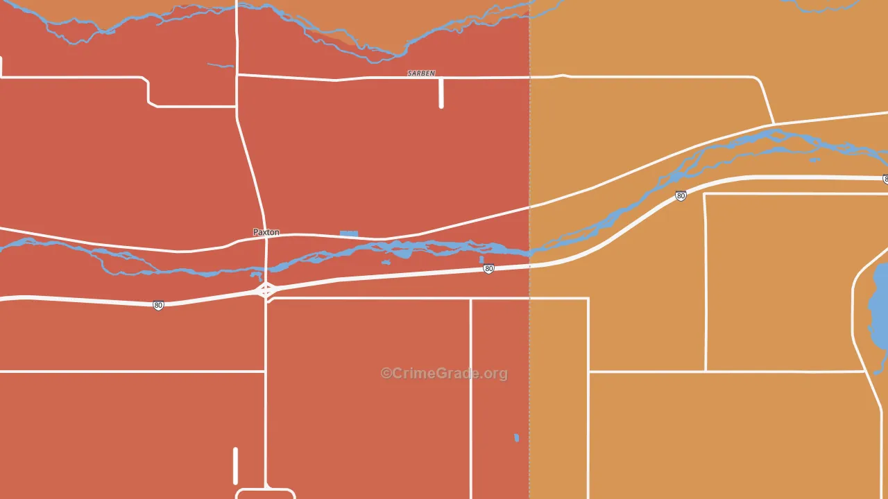 Sarben, NE Map of Murder Rates