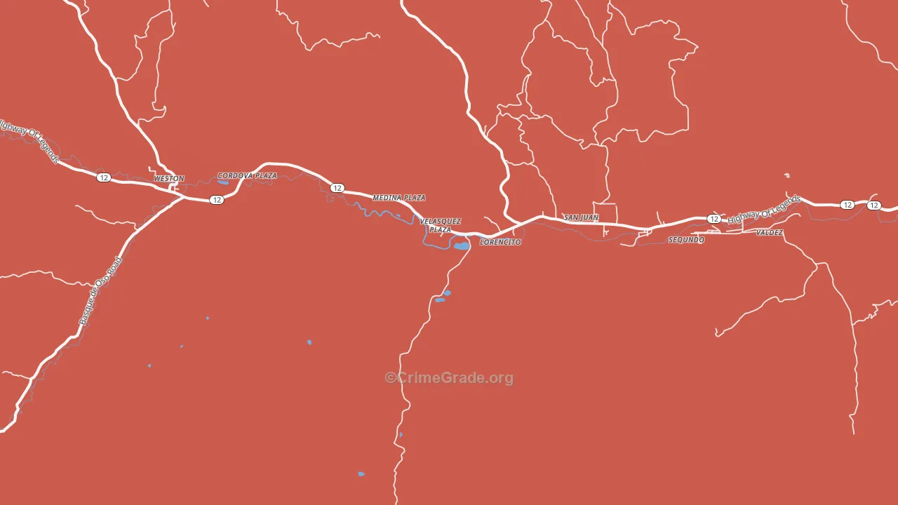 Sarcillo, CO Map of Murder Rates