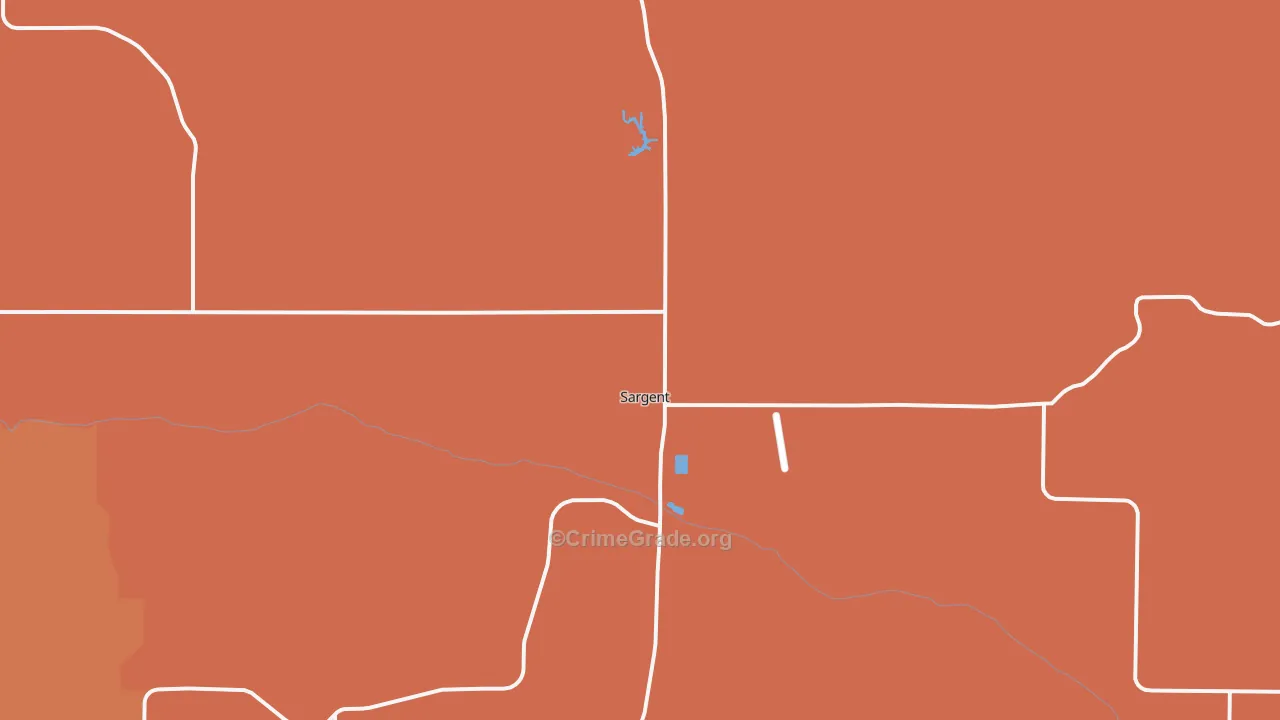 Sargent, NE Map of Murder Rates