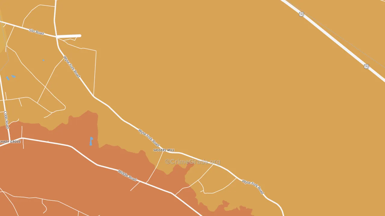 Sassers Mill, NC Map of Murder Rates