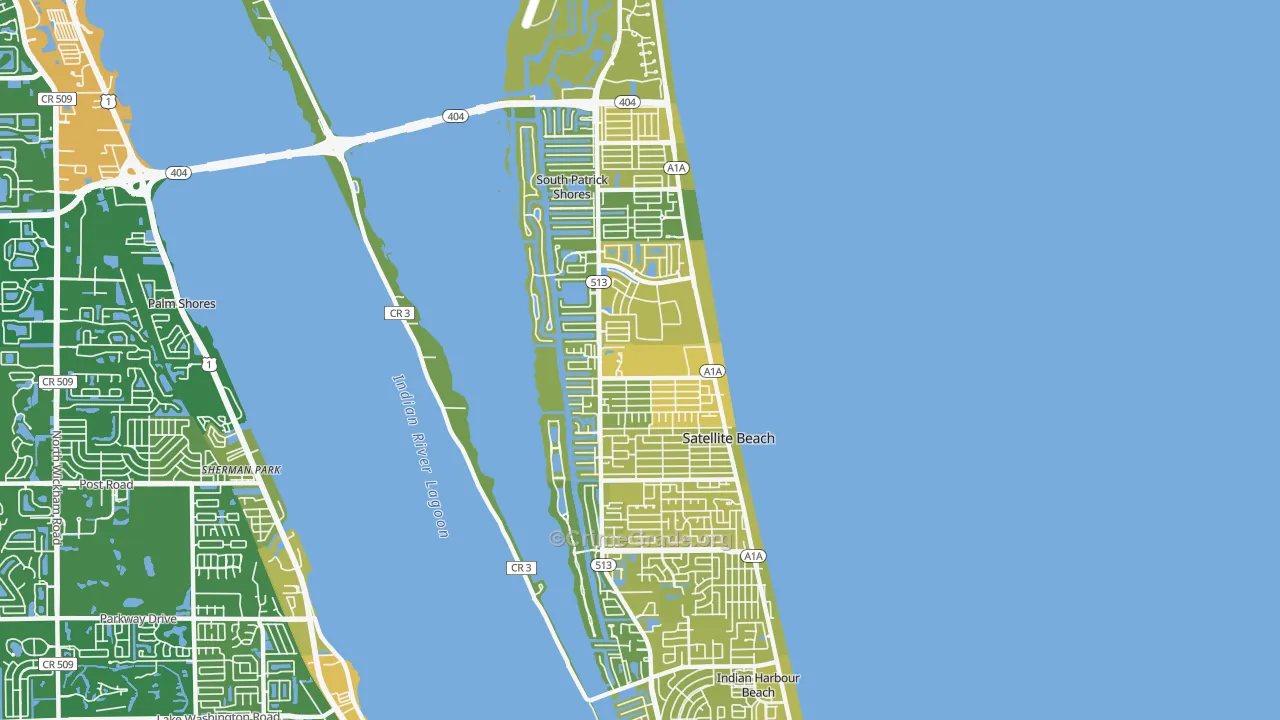 Satellite Beach, FL Map of Murder Rates