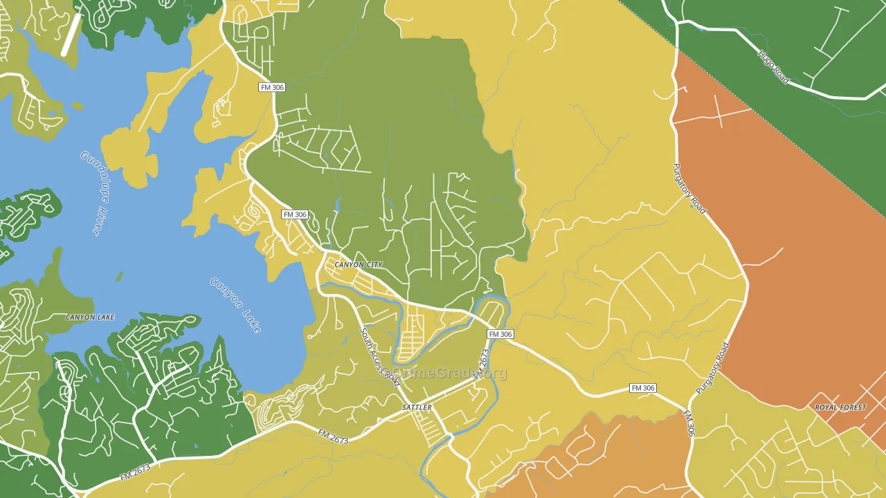 Sattler, TX Map of Murder Rates