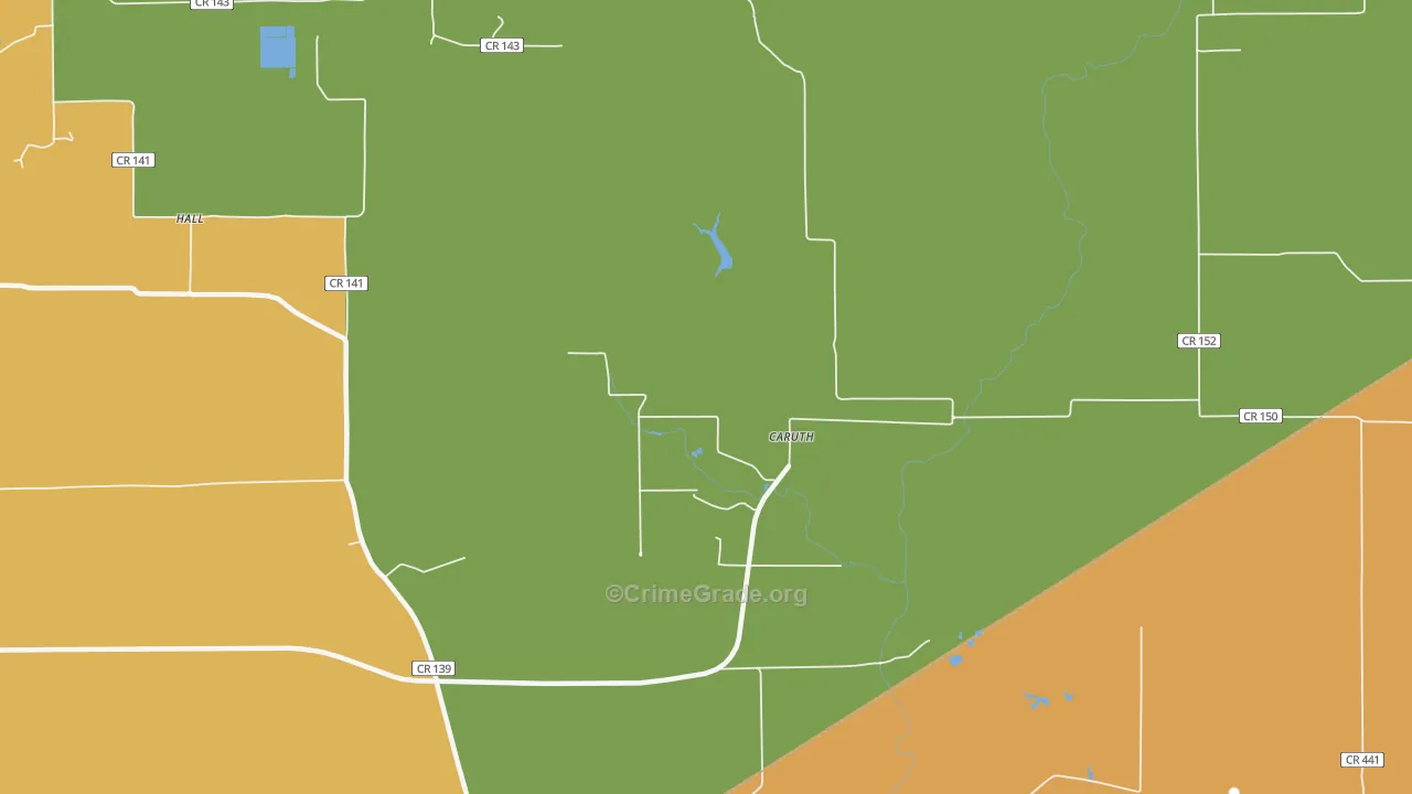 Saturn, TX Map of Murder Rates