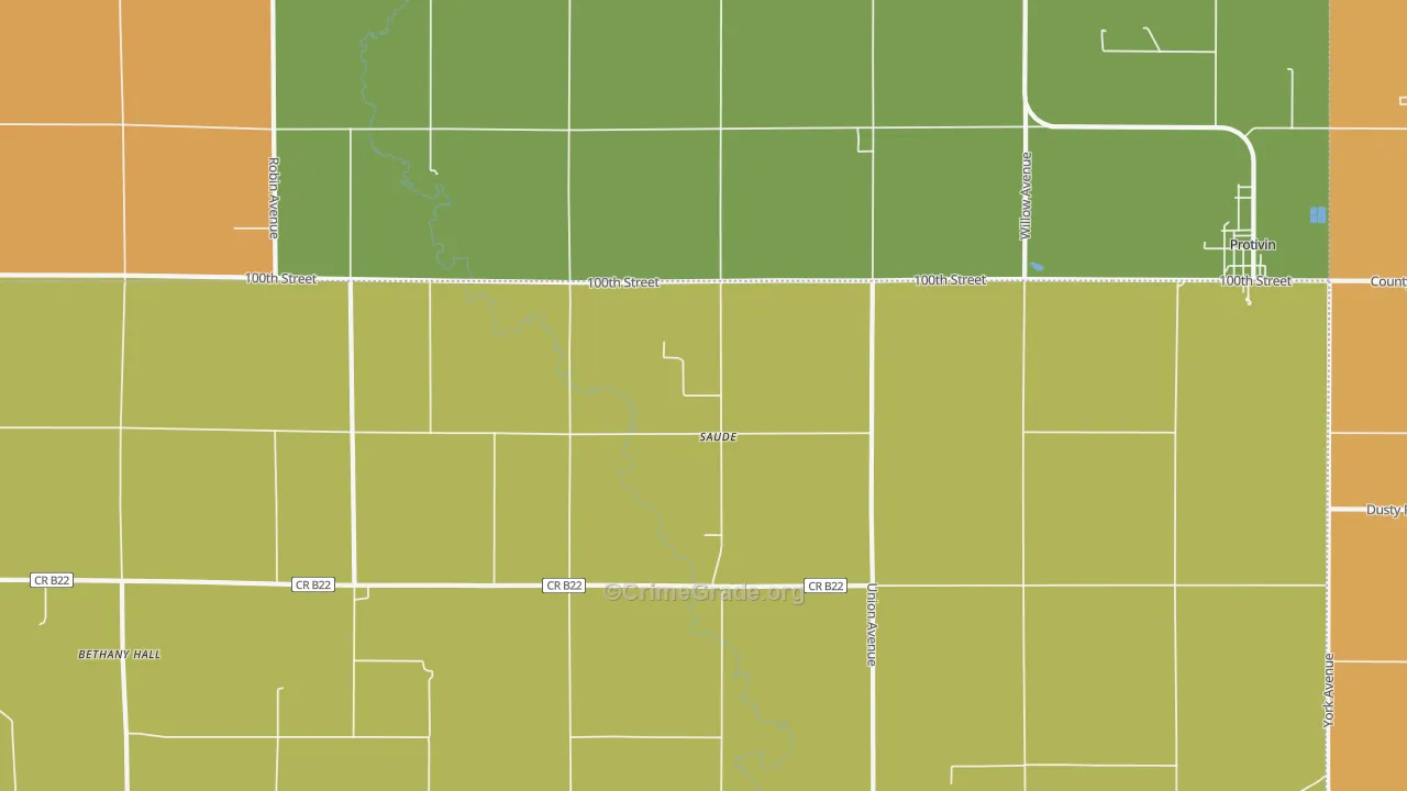 Saude, IA Map of Murder Rates