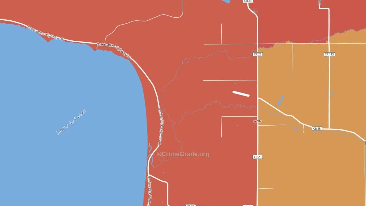Saum, MN Map of Murder Rates