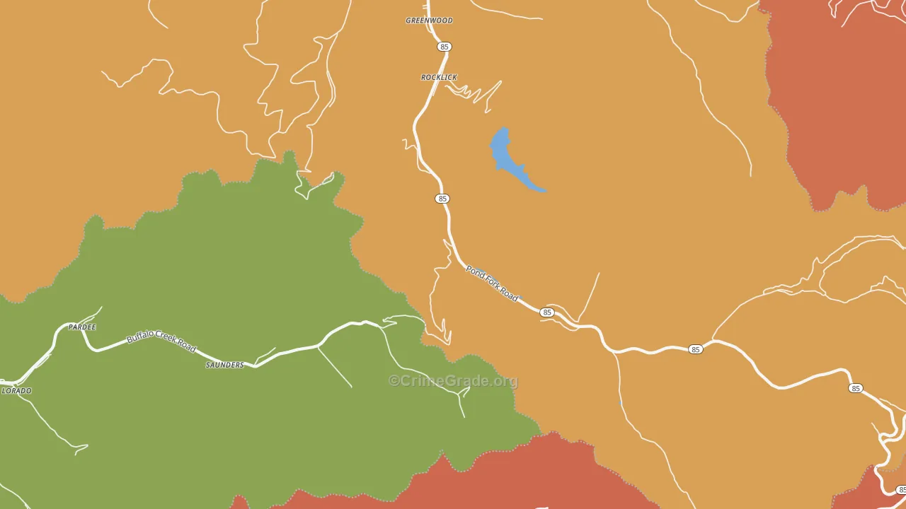 Saunders, WV Map of Murder Rates
