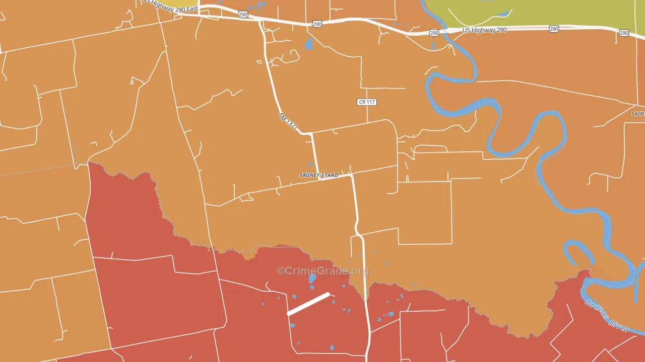 Sauney Stand, TX Map of Murder Rates