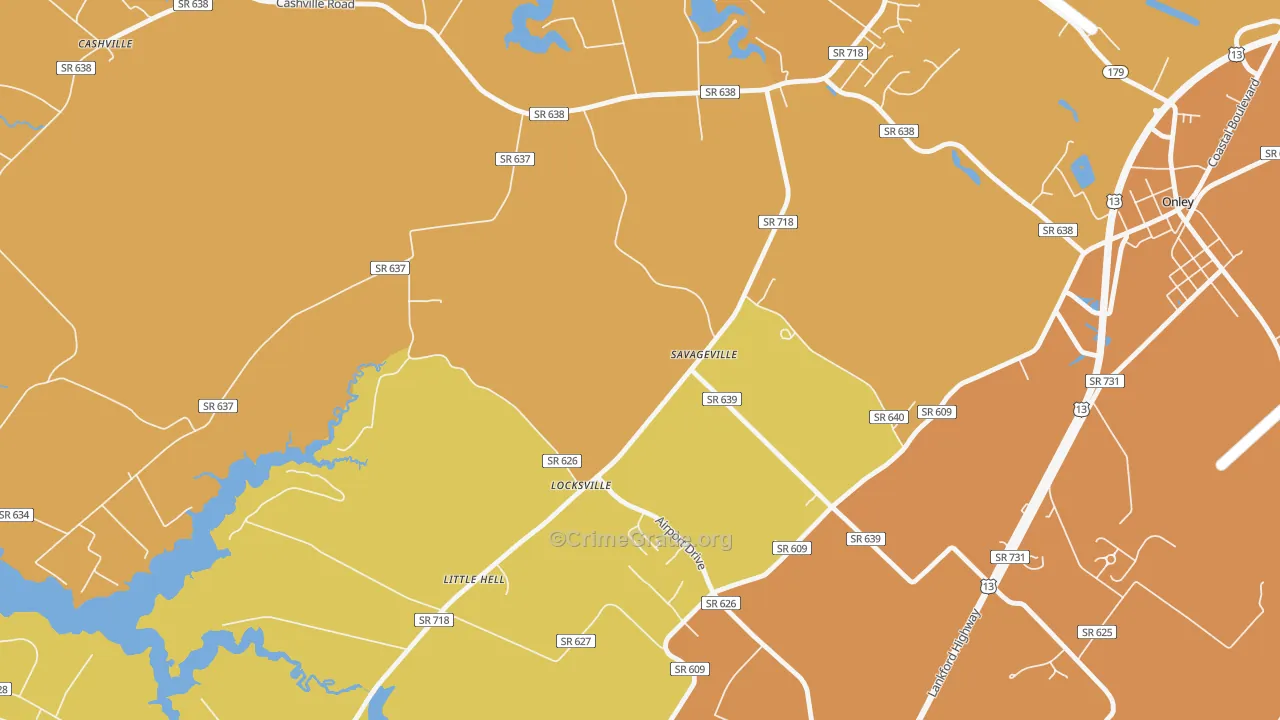 Savageville, VA Map of Murder Rates
