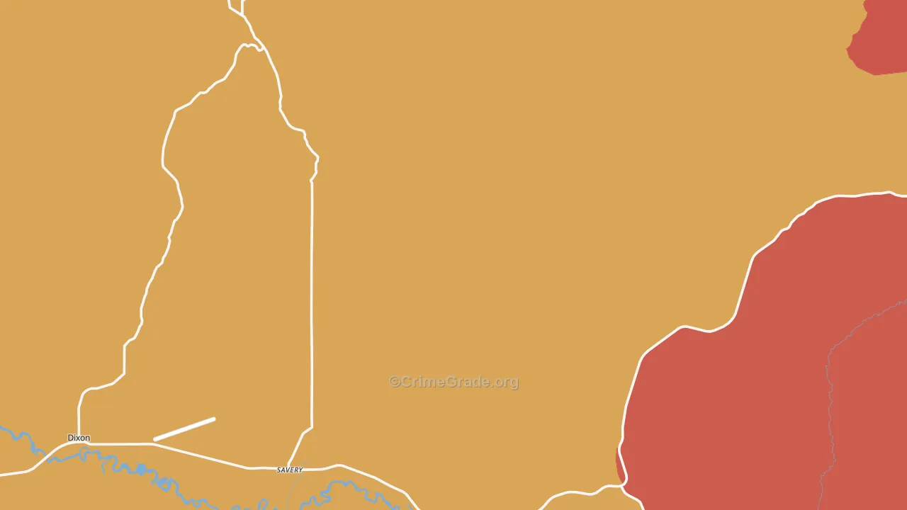 Savery, WY Map of Murder Rates