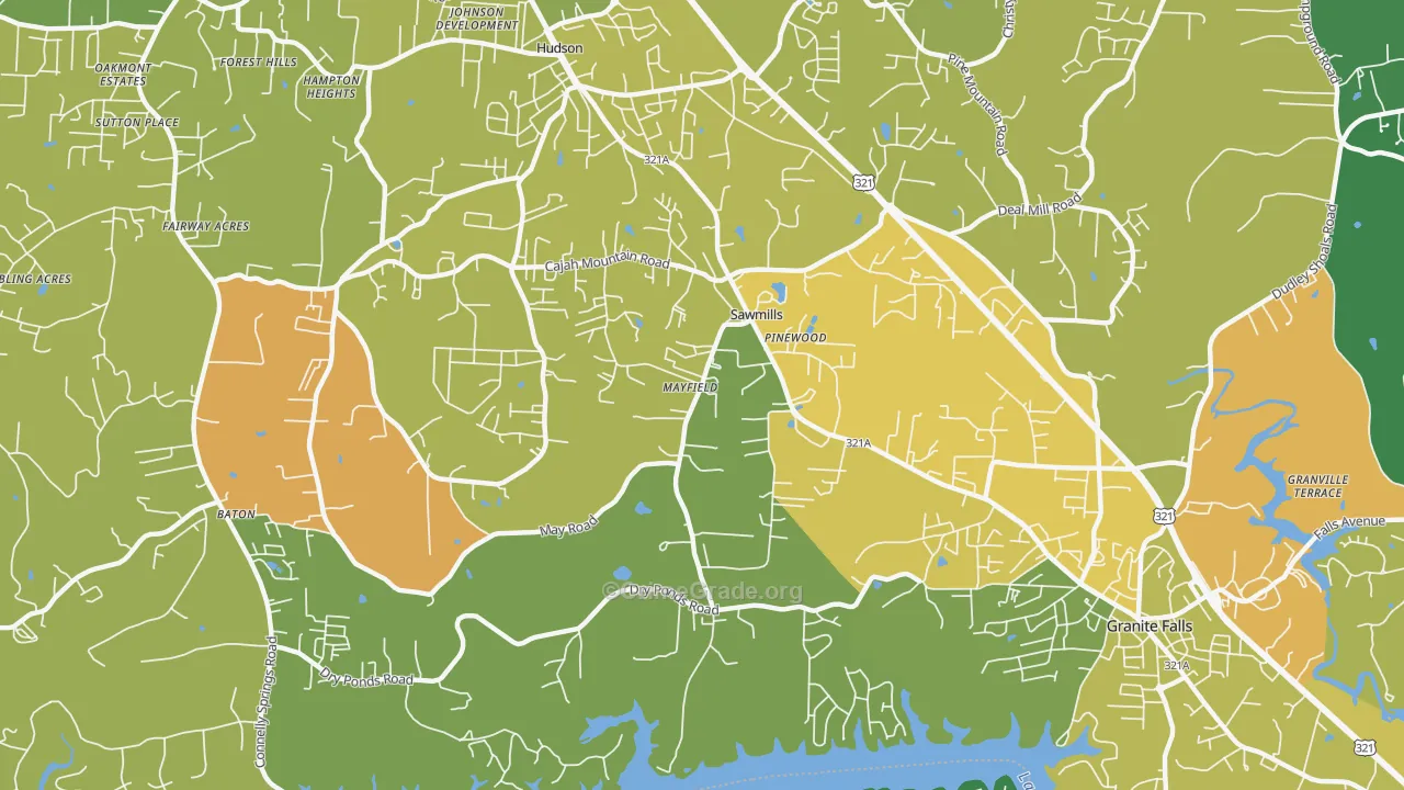 Sawmills, NC Map of Murder Rates