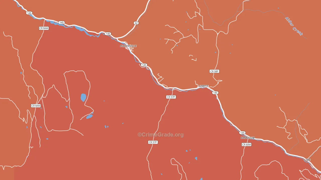 Sawpit, CO Map of Murder Rates