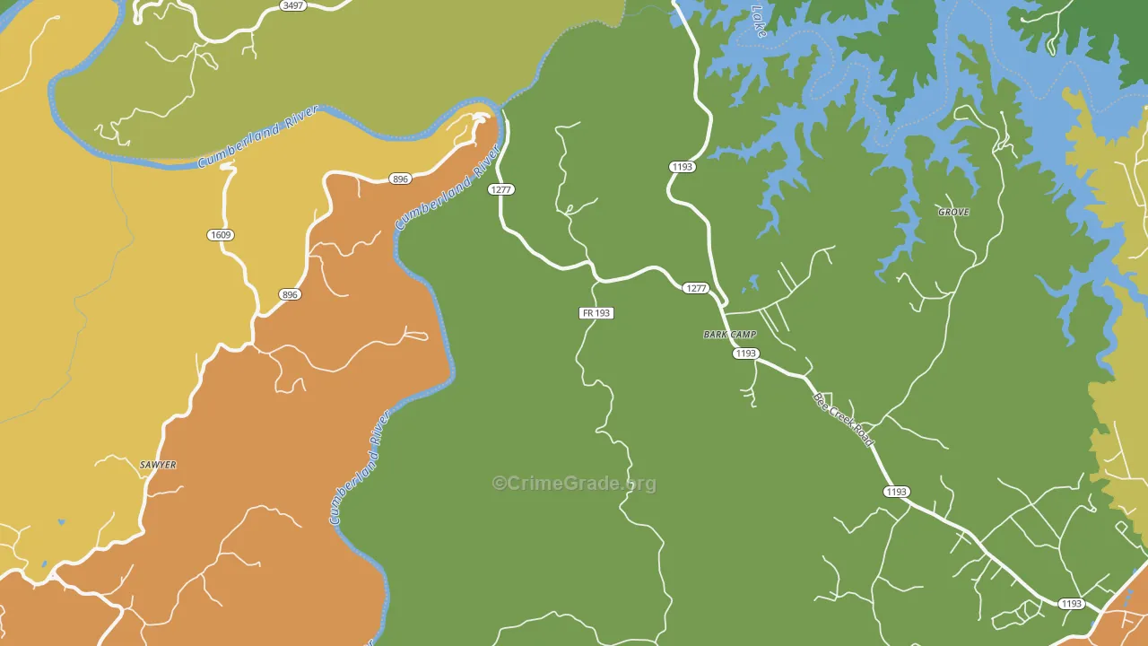 Sawyer, KY Map of Murder Rates