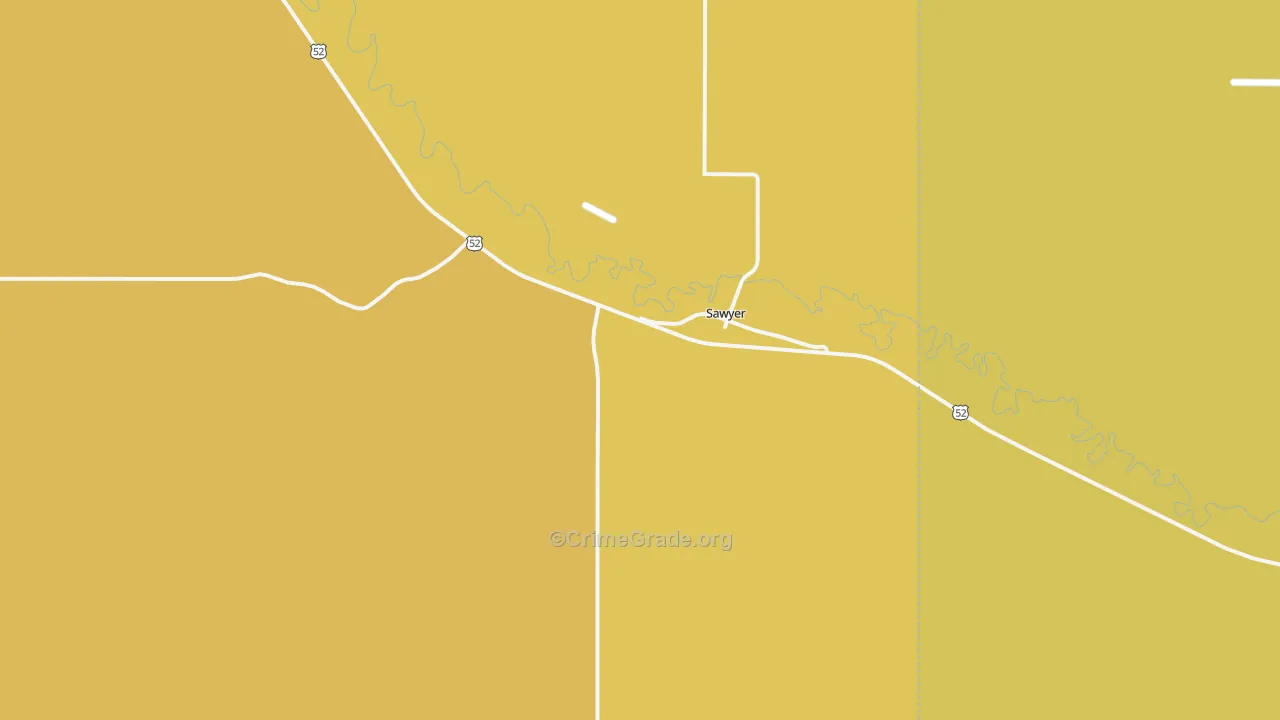 Sawyer, ND Map of Murder Rates