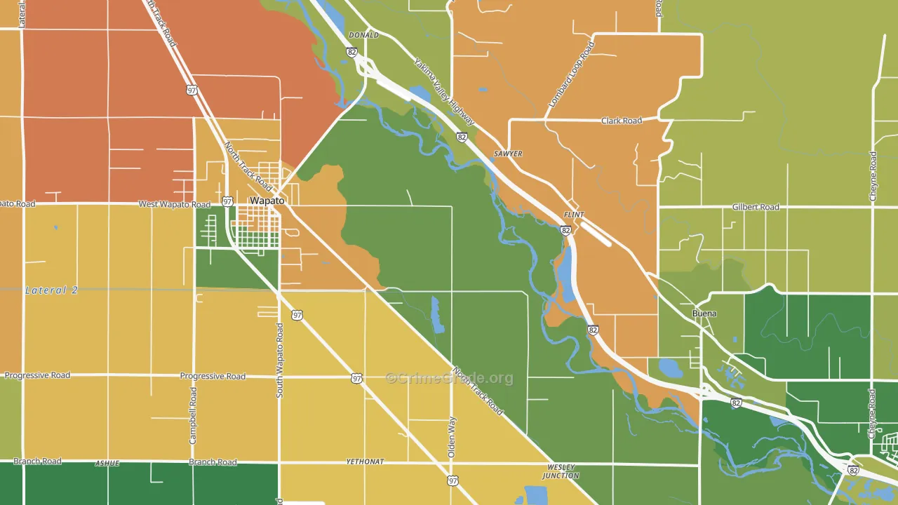 Sawyer, WA Map of Murder Rates