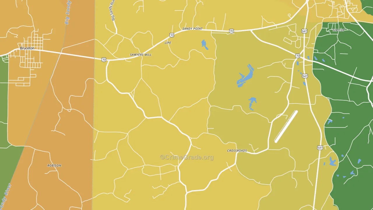 Sawyers Mill, TN Map of Murder Rates