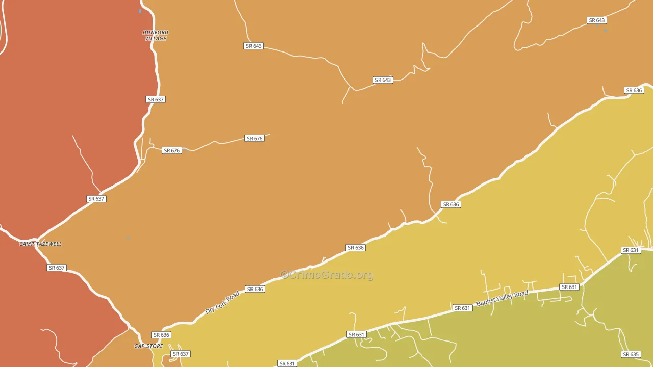 Sayersville, VA Map of Murder Rates