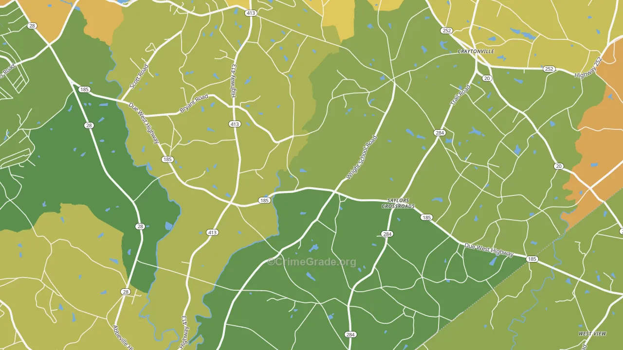 Saylors Crossroads, SC Map of Murder Rates