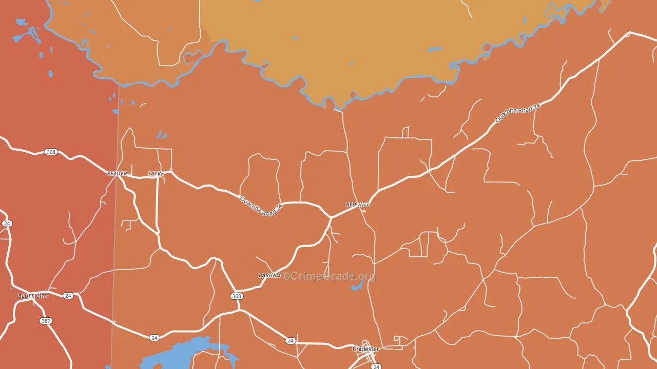 Sayre, AR Map of Murder Rates