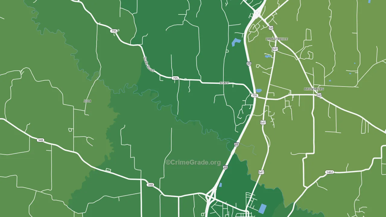 Scale, KY Map of Murder Rates