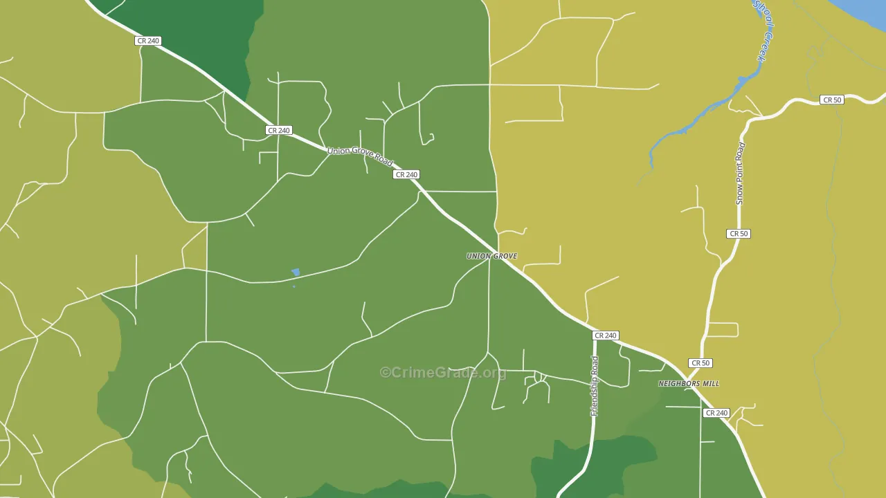 Scant City, AL Map of Murder Rates