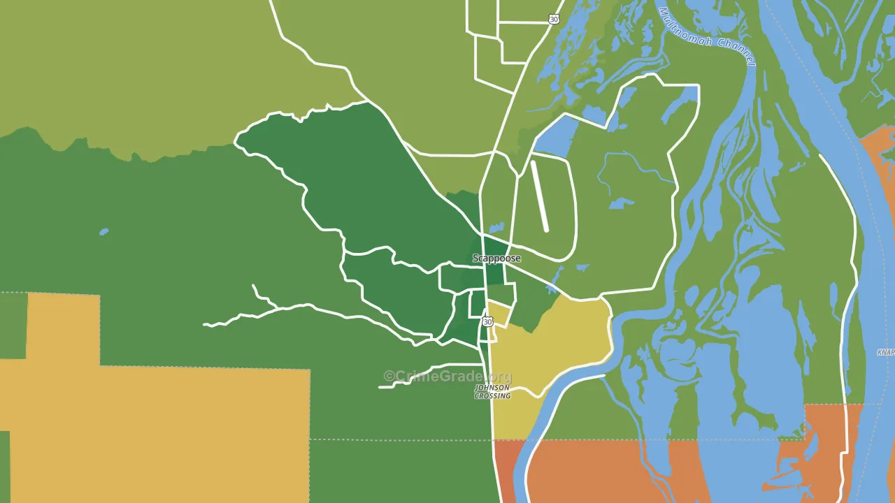 Scappoose, OR Map of Murder Rates
