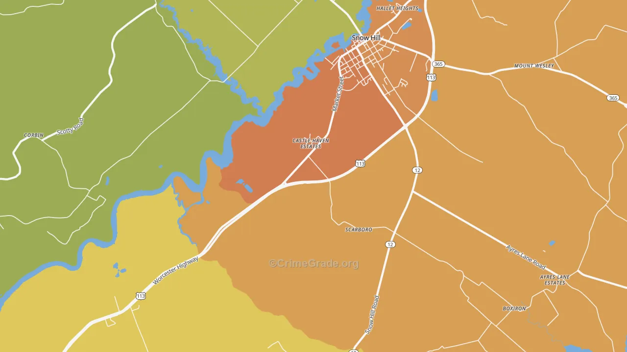 Scarboro, MD Map of Murder Rates