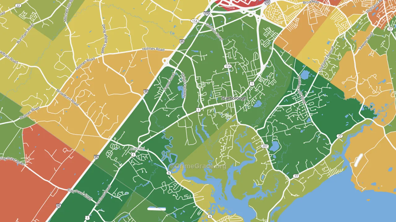 Scarborough, ME Map of Murder Rates