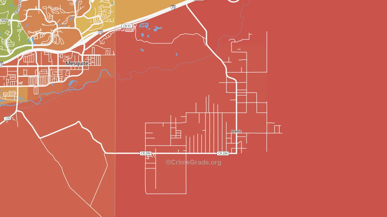 Scenic, AZ Map of Murder Rates