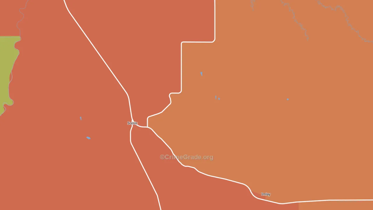 Scenic, SD Map of Murder Rates