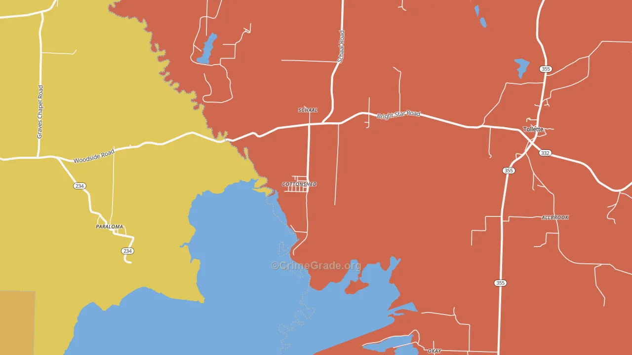 Schaal, AR Map of Murder Rates