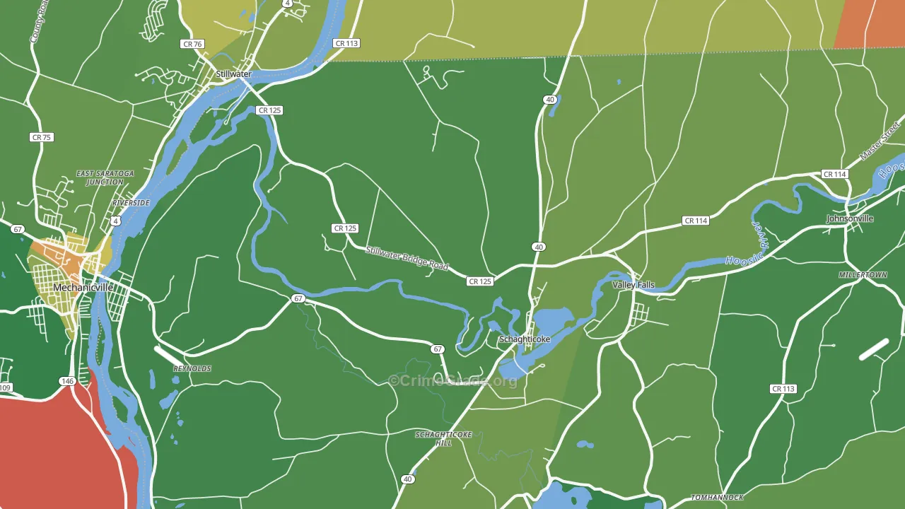 Schaghticoke, NY Map of Murder Rates